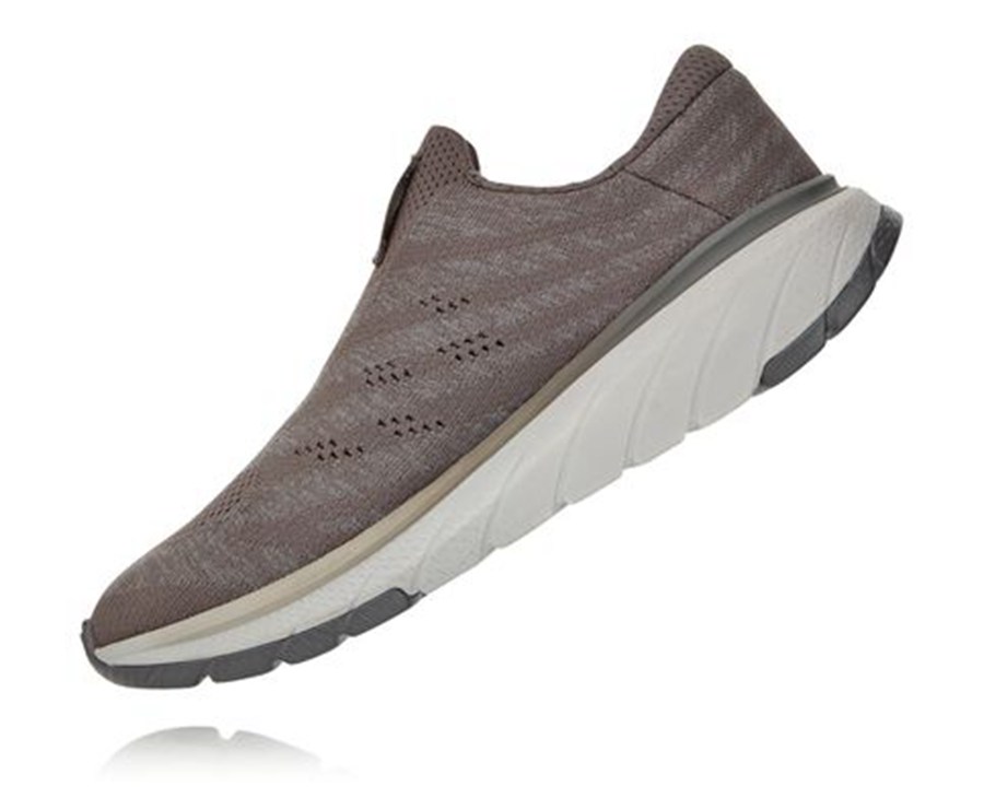 Running Shoes Mens - Hoka One One Cavu 3 Slip - Grey - QLHITVF-19